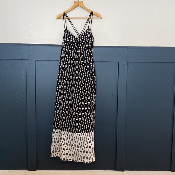 NWT Banana Republic Ikat Patio Dress in Black  6 - Picture 3 of 12